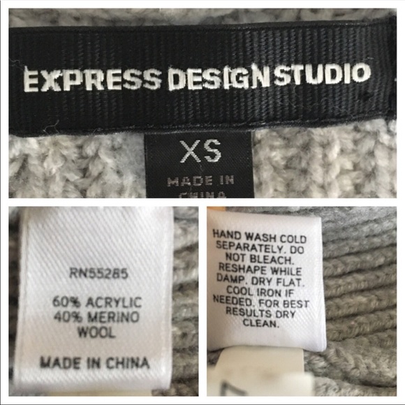 Express Design Studio Wool Blend Cropped Sweater SZ XS - Picture 9 of 9